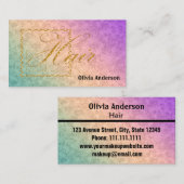 ヘア、スタイリストパーソナライズされた、 名刺 (正面/裏面)