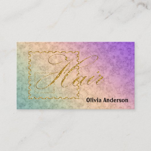 ヘア、スタイリストパーソナライズされた、 名刺 (正面)