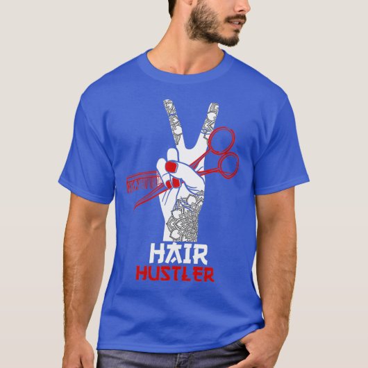 ヘア ハスラー バーバー ヘア スタイリスト 美容師 Tシャツ (正面)