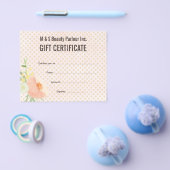 ヘア ビューティー サロン ギフト 証明書 テンプレート チラシ (シングル)