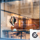 ヘア＆ビューティ シルエット ブラック ID873 ウィンドウ クライング ウィンドウサイン (カフェ窓)