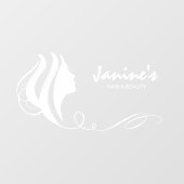 ヘア＆ビューティ シルエット ホワイト ID873 ウィンドウ クリング ウィンドウサイン (シート)