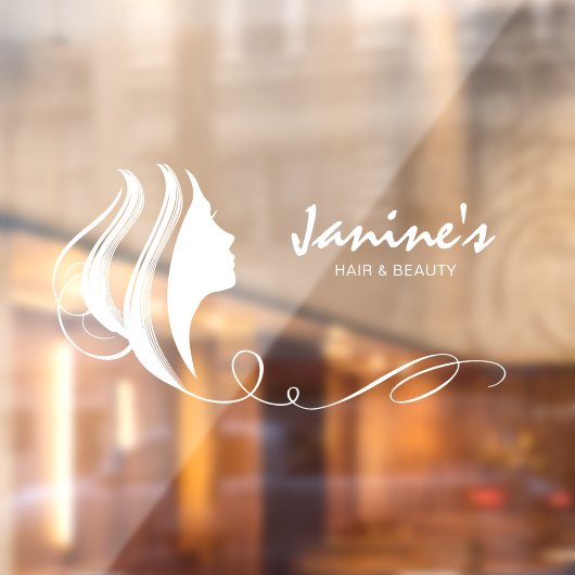 ヘア＆ビューティ シルエット ホワイト ID873 ウィンドウ クリング ウィンドウサイン (シート2)