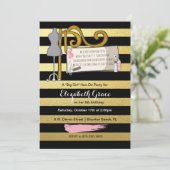 ヘア/ファッション表示パーティの招待状 招待状 (スタンド正面)