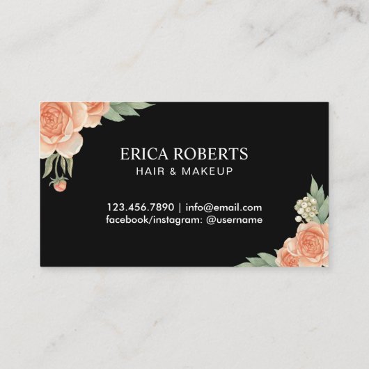 ヘア&メイクアップアーティストヴィンテージフローラアポイントメント 予約カード (裏面)