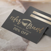 ヘア&メイクアップアーティスト金ゴールドまつ毛サロン紹介 紹介カード