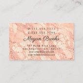 ヘア&メイクアップアーティスト、バラ金ゴールド大理石、Vs 2 名刺 (裏面)