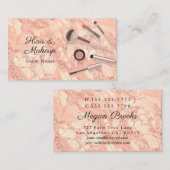 ヘア&メイクアップアーティスト、バラ金ゴールド大理石、Vs 2 名刺 (正面/裏面)