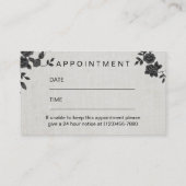 ヘア&メイクアップエレガントブラックフローラ 予約カード (裏面)