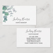 ヘア&メイクアップユーカリ 名刺 (正面/裏面)