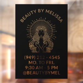 ヘア メイク ネイル サロン ゴールド ブラック タロット マーケティング ウィンドウサイン