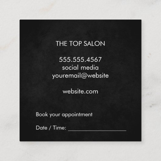 ヘア 予約カード (裏面)