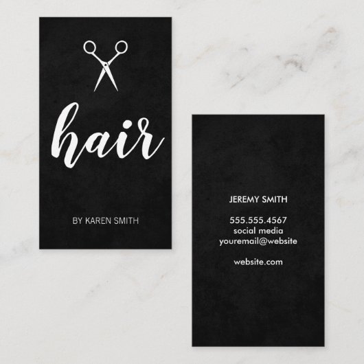 ヘア 名刺 (正面/裏面)