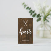 ヘア |木目 名刺 (スタンド正面)