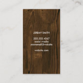 ヘア |木目 名刺 (裏面)
