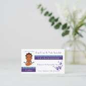 ヘア&爪、 ネイルスペシャリスト 名刺 (スタンド正面)