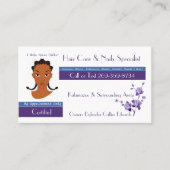 ヘア&爪、 ネイルスペシャリスト 名刺 (正面)