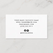 ヘア、爪、 ネイル、またはメイクアップスタイリストのアポイントメントカード 名刺 (裏面)