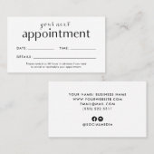 ヘア、爪、 ネイル、またはメイクアップスタイリストのアポイントメントカード 名刺 (正面/裏面)