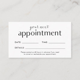ヘア、爪、 ネイル、またはメイクアップスタイリストのアポイントメントカード 名刺