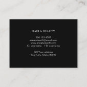 ヘア&美しいウーマン顔ピンクサングラスレトロ 名刺 (裏面)