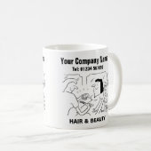 ヘア&美しいサロンカートゥーンマグ コーヒーマグカップ (正面右)
