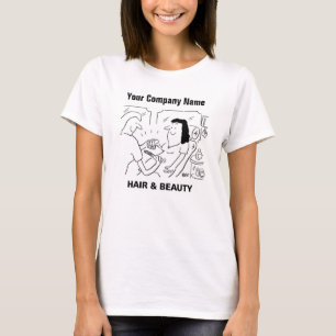 ヘア&美しいサロンマンガTシャツ Tシャツ