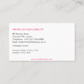 ヘア&美しいサロン、名刺デザイン 名刺 (裏面)