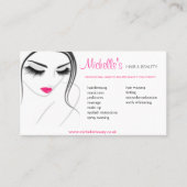 ヘア&美しいサロン、名刺デザイン 名刺 (正面)