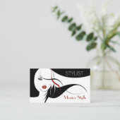 ヘア，美しいサロン,美容師,スパ 名刺 (スタンド正面)