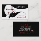 ヘア、美しいサロン、美容師、スパ 名刺 (正面/裏面)
