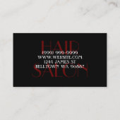 ヘア、美しいサロン、美容師、スパ 名刺 (裏面)