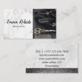 ヘア&美しいスペシャリストサロン美容師理容師 名刺 (正面/裏面)