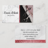 ヘア&美しいスペシャリストサロン美容師理容師 名刺 (正面/裏面)