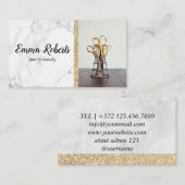 ヘア&美しいスペシャリストサロン美容師理容師 名刺 (正面/裏面)