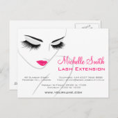 ヘア&美しいラッシュエクステンション会社ブランディング ポストカード (正面/裏面)