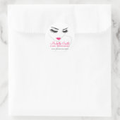 ヘア&美しいラッシュエクステンション会社ブランディング ラウンドシール (バッグ)