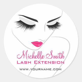 ヘア&美しいラッシュエクステンション会社ブランディング ラウンドシール
