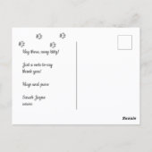 ヘイあそこに黒猫フォーク絵葉書 ポストカード (裏面)