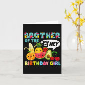 ヘイおもしろいベアファミリー誕生日ガール踊り カード (黄色い花)