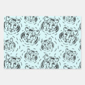 ヘイそこに虎のパターンのトリオ包装紙シート ラッピングペーパーシート (正面3)