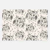 ヘイそこに虎のパターンのトリオ包装紙シート ラッピングペーパーシート (正面2)