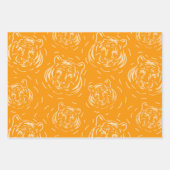 ヘイそこに虎のパターンのトリオ包装紙シート ラッピングペーパーシート (正面)