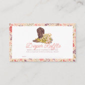 ヘイオールカウボーイブーツ花束おむつラッフルチケット エンクロージャーカード (正面)