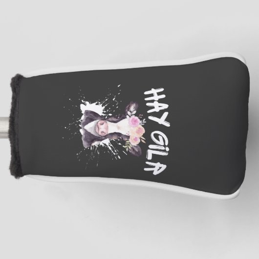 ヘイガール農家おもしろい牛カウファームラバーズ ゴルフヘッドカバー (正面)