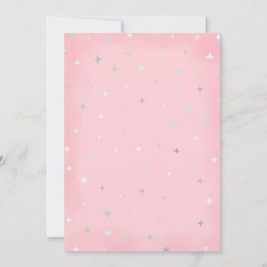 ヘイグールピンクガール幽霊ベイビーシャワー招待状 招待状 (裏面)