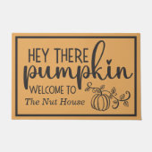 ヘイザカボチャカスタムンウェルカム ドアマット (正面)
