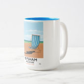 ヘイシャムランカシャーヴィンテージ列車のポスター ツートーンマグカップ (正面右)