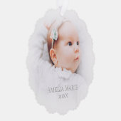 ヘイジーベビーの初めてのクリスマス写真 オーナメントカード (右)