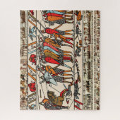 ヘイスティングノルマン騎士団のベイユーのタペストリー戦 ジグソーパズル (縦)